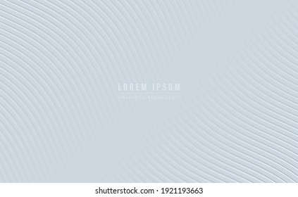 Abstract Wavy Smooth Lines Pattern On Gray Background Vector Illustration