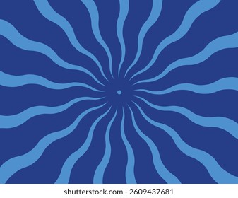 Abstract wavy spiral background in blue tones. Perfect for modern design, psychedelic themes, posters, motion graphics, or optical illusion visuals.