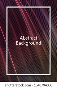 Abstract wavy square grid on a black background. Bright color gradient. Elegant background for wallpaper, banner, cover, flyer. Business template. Vector illustration