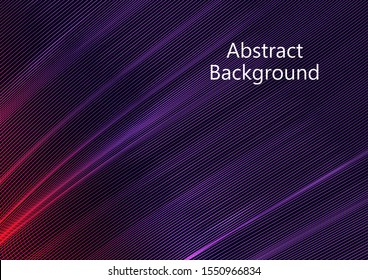 Abstract wavy square grid on a black background. Bright color gradient. Elegant background for wallpaper, banner, cover, flyer. Business template. Vector illustration