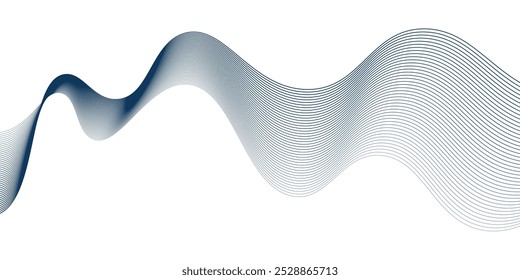 Abstract wavy stripe lines design background. Vector illustration.
