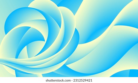 Abstract wavy striped background in light blue and yellow colors. A beautiful illustration for interior decoration, corporate designs, blogs, postcards, posters and your other projects. Vector.
