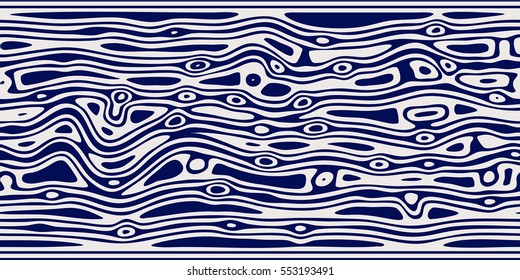 Abstract wavy striped background. Texture of or water stream surface.  Monochrome Zebra print. Vector illustration. Seamless fractal decorative background. 