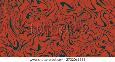 Abstract Wavy Striped Retro Groovy Banner in Red and Dark Green Contrast. Vibrant abstract pattern featuring undulating red and dark green stripes, creating a dynamic visual experience and a sense. eps 10