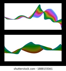 Resumen de fondo de franjas onduladas. Gradiente colorido de arte de línea creativa. Ilustración del vector