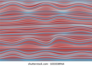 Abstract Wavy Stripes Background in Hipster Style. Distorted Curved Lines. Bright Wavy Illustration. Colorful Abstract Background for Web Design, Wallpaper, Presentation or Your Project.