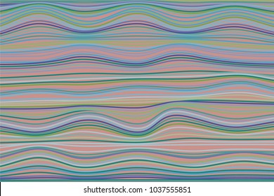 Abstract Wavy Stripes Background in Hipster Style. Distorted Curved Lines. Bright Wavy Illustration. Colorful Abstract Background for Web Design, Wallpaper, Presentation or Your Project.