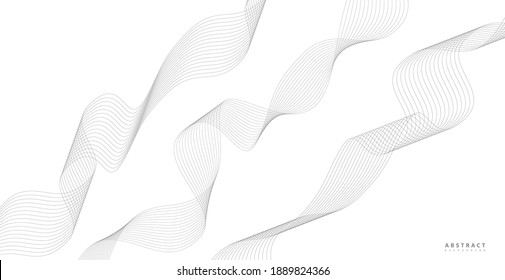 Abstract wavy stripes background isolated. Wave line art, Curved smooth design. Vector illustration EPS 10.