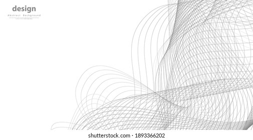 Abstract wavy stripes background isolated. Wave line art, Curved smooth design. Vector illustration EPS 10.