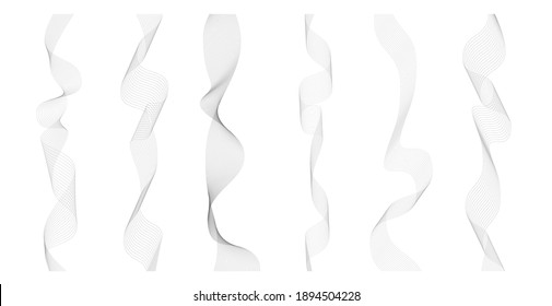 Abstract wavy stripes background isolated. Wave line art, Curved smooth design. Vector illustration EPS 10.