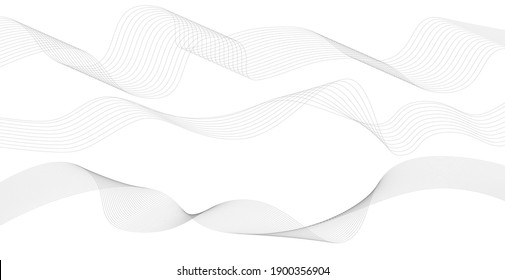 Abstract wavy stripes background isolated. Wave line art, Curved smooth design. Vector illustration EPS 10.