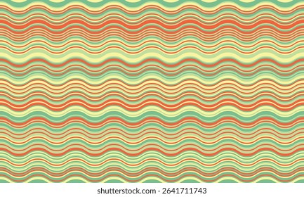 Abstract wavy stripes background in pastel colors.  Perfect for website banners, social media posts, textile design, or any project needing a calming, retro vibe.