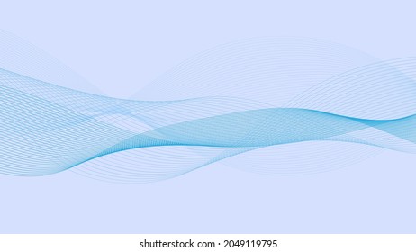 Resumen de franjas onduladas. Arte lineal. Ola con sombra. Fondo de onda abstracta de arte óptico. Ilustración dinámica del vector