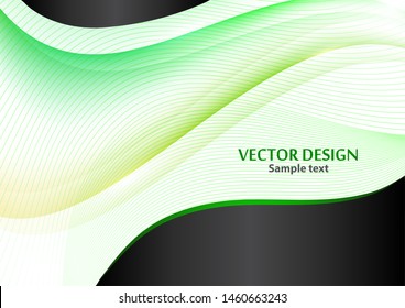 Abstract wavy stripes and lines, shiny dark gray shapes on a white background. Creative line art. Vector illustration for modern business design.