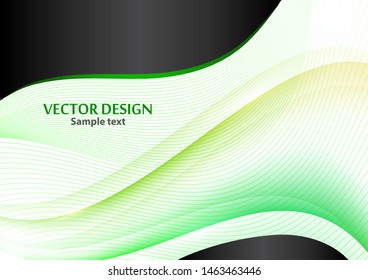 Abstract wavy stripes and lines, shiny dark gray shapes on a white background. Creative line art. Vector illustration for modern business design.