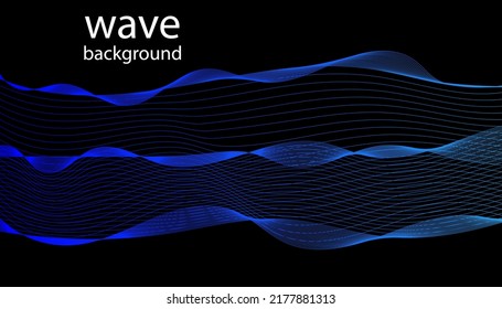 Abstract wavy stripes on a background isolated.Good for promotion materials, brochures, banners.  Vector illustration EPS 10.