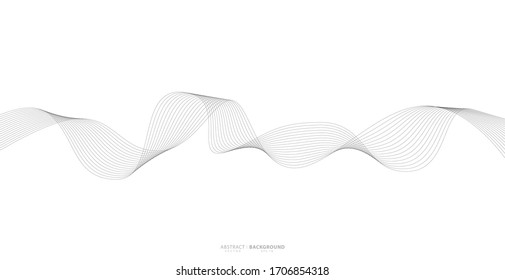 Abstract wavy stripes on a white background isolated. Wave line art, Curved smooth design. Vector illustration EPS 10.