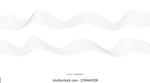 Abstract wavy stripes on a white background isolated. Wave line art, Curved smooth design. Vector illustration EPS 10.