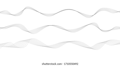 Abstract wavy stripes on a white background isolated. Wave line art, Curved smooth design. Vector illustration EPS 10.