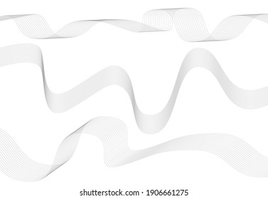 Abstract wavy stripes on a white background isolated. Wave line art, Curved smooth design. Vector illustration EPS 10.