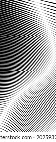 Abstract wavy stripes on a white background. Wave line art, Curved smooth design. Vector illustration. Optical Illusion.