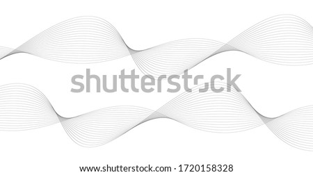 Abstract wavy stripes on a white background isolated. Wave line art, Curved smooth design. Vector illustration EPS 10.