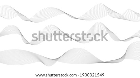Abstract wavy stripes on a white background isolated. Wave line art, Curved smooth design. Vector illustration EPS 10.