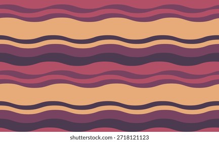 Patrón de rayas onduladas Abstractas en tonos tierra apagados. Perfecto para fondos, textiles o diseño de Sitio web. Evoca sentimientos de calma y continuidad.