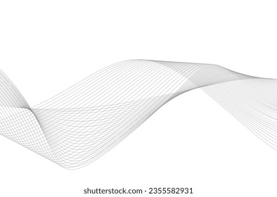 Abstract wavy stripes. Wave lines isolated white background. Element for design. Vector illustration