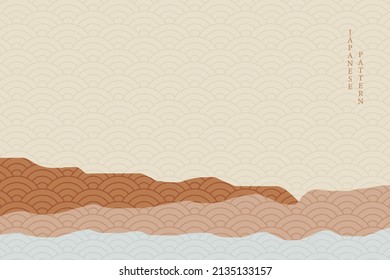 fondo de estilo ondulado abstracto con un patrón geométrico japonés