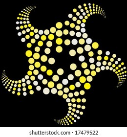 abstract wavy style created with dots (vector style)