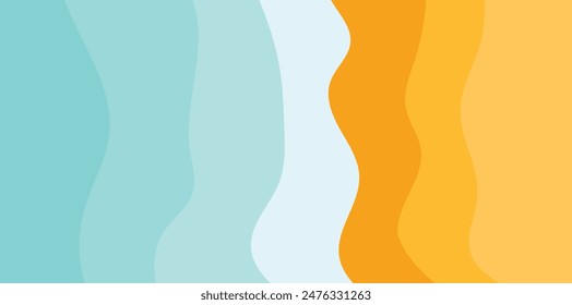 Fondo ondulado Abstractas del verano, fondo abstracto de la onda del corte del papel. Fondo geométrico colorido. Diseño de fondo de color líquido. Composición de las Formas fluidas.