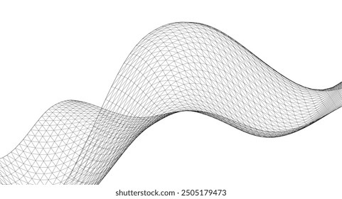 abstrakte wellenförmige Oberfläche 3D-Illustration