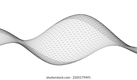 Ilustración 3D de superficie ondulada abstracta