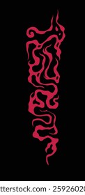 Abstract wavy and swirled elements, artistic liquid style vector background page, tattoo style