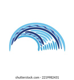 Abstract wavy symbol. Vector illustration. 