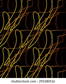 Abstract wavy, tangled lines artistic vector