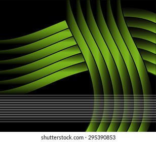 Abstract wavy template green Vector design
