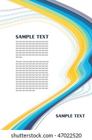 Abstract wavy template. Vector