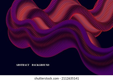 Resumen de flujos de textura ondulada sobre fondo azul oscuro.Resumen de fondo ondulado vectorial.