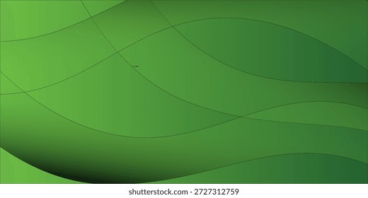 Abstract wavy texture on green background, copy space