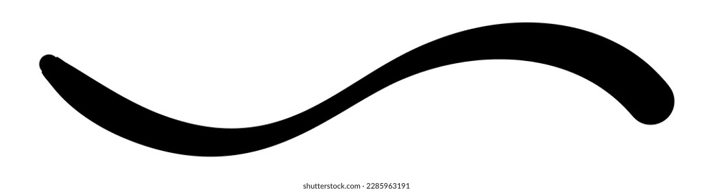Abstract wavy thin line. Squiggle elements banner. Pattern with scribble, wiggle and undulate. Vector isolated illustration
