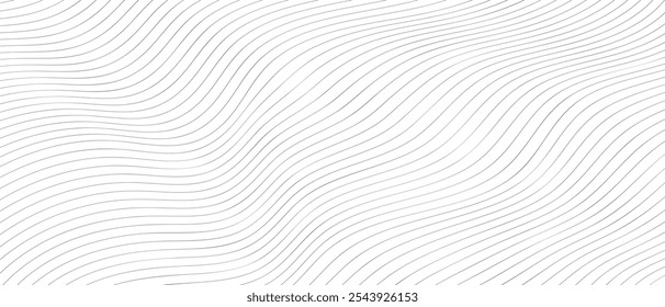 Abstract wavy thin lines pattern, optical illusion effect, minimal geometric background