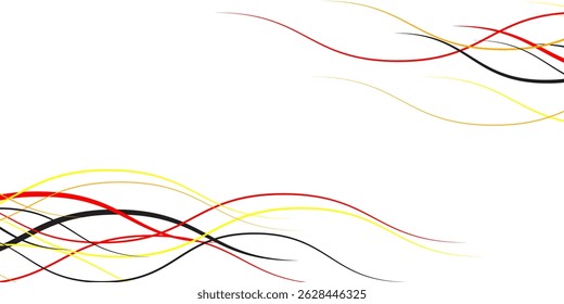 Abstract wavy topography colorful lines strips for minimal wave shape concept.