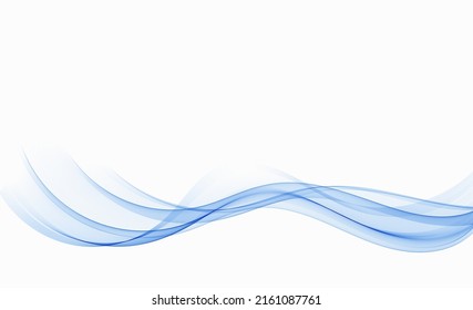 Abstract wavy transparent blue wave background.
