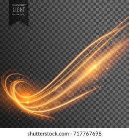 Abstract Wavy Transparent Light Effect Vector Background