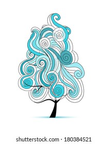 Abstract wavy tree for your design