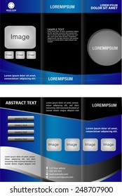 Abstract Wavy Tri-fold Brochure Template 