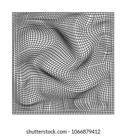 abstract wavy twisted distorted lines net black and white texture
