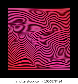  fondo de textura con degradado de color rosado con trenzado de líneas distorsionadas con onda abstracta